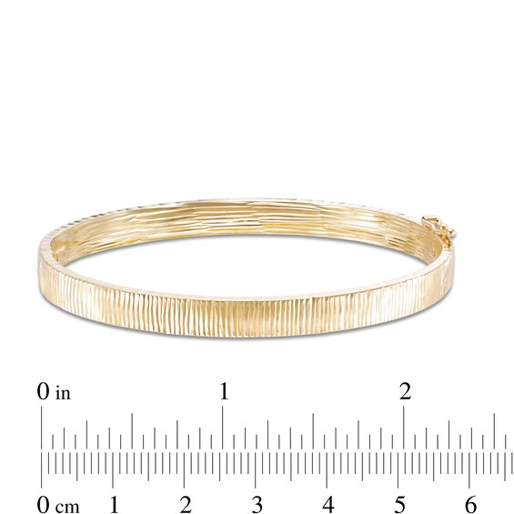 Diamond-Cut Bangle in 10K Gold Bonded Sterling Silver - 7.5"