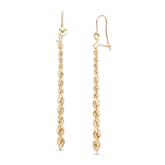 Rope Dangle Drop Earrings in 10K Gold
