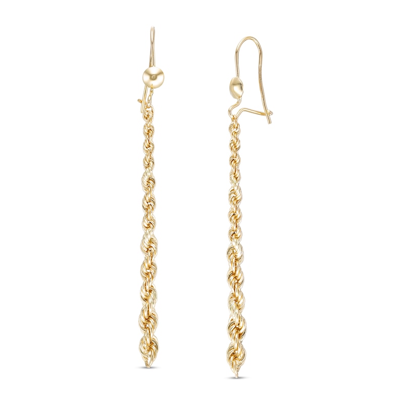 Rope Dangle Drop Earrings in 10K Gold