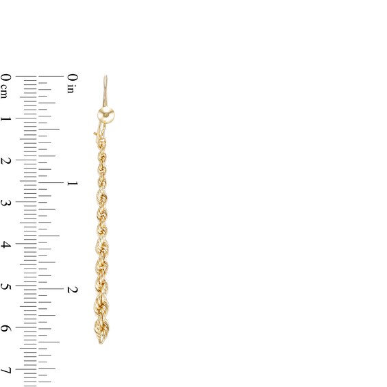 Rope Dangle Drop Earrings in 10K Gold