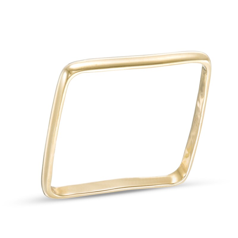 Plain Square Ring in 10K Gold - Size 7