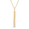 Thumbnail Image 1 of 012 Gauge Hollow Rope Chain and Bead Tassel Drop Necklace in 10K Gold