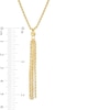 Thumbnail Image 3 of 012 Gauge Hollow Rope Chain and Bead Tassel Drop Necklace in 10K Gold