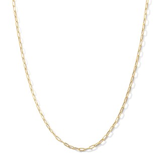 10K Semi-Solid Gold Paper Clip Chain - 18"