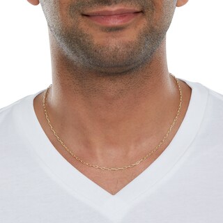 10K Semi-Solid Gold Paper Clip Chain - 18"