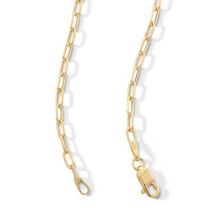 10K Semi-Solid Gold Paper Clip Chain - 18"