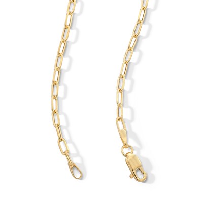 10K Semi-Solid Gold Paper Clip Chain - 18"