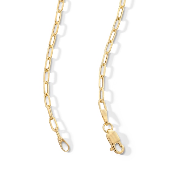 10K Semi-Solid Gold Paper Clip Chain - 18"