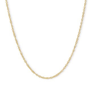 035 Gauge Solid Diamond-Cut Link Chain Necklace in 10K Gold - 18"