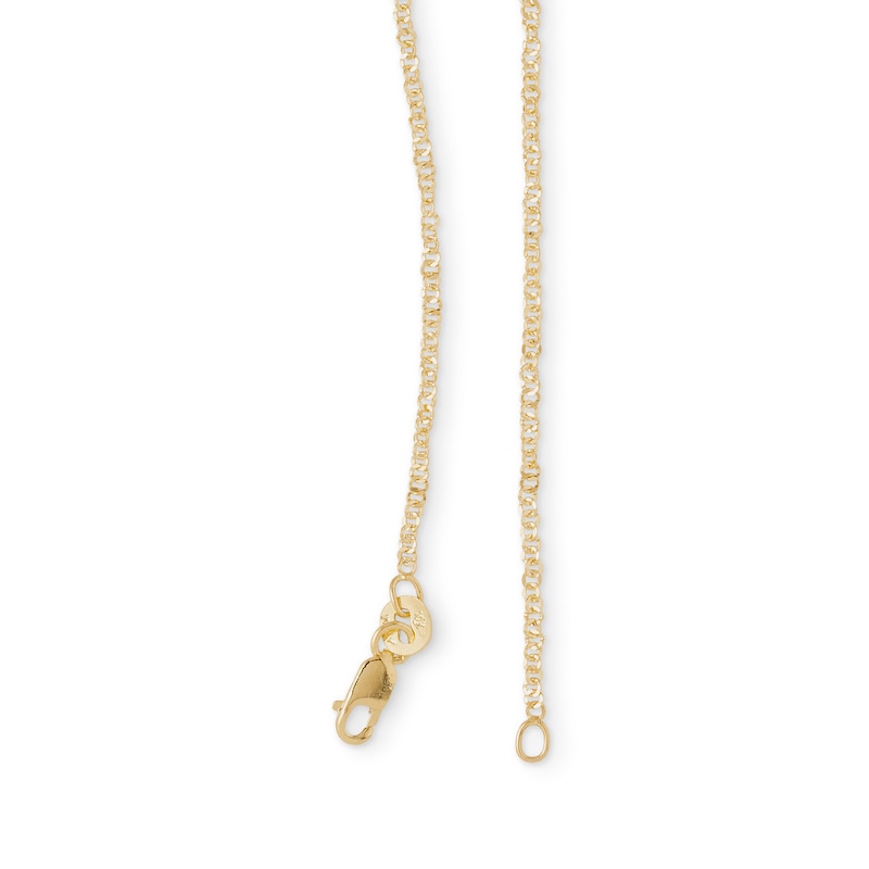 Main Image 2 of 035 Gauge Solid Diamond-Cut Link Chain Necklace in 10K Gold - 18"
