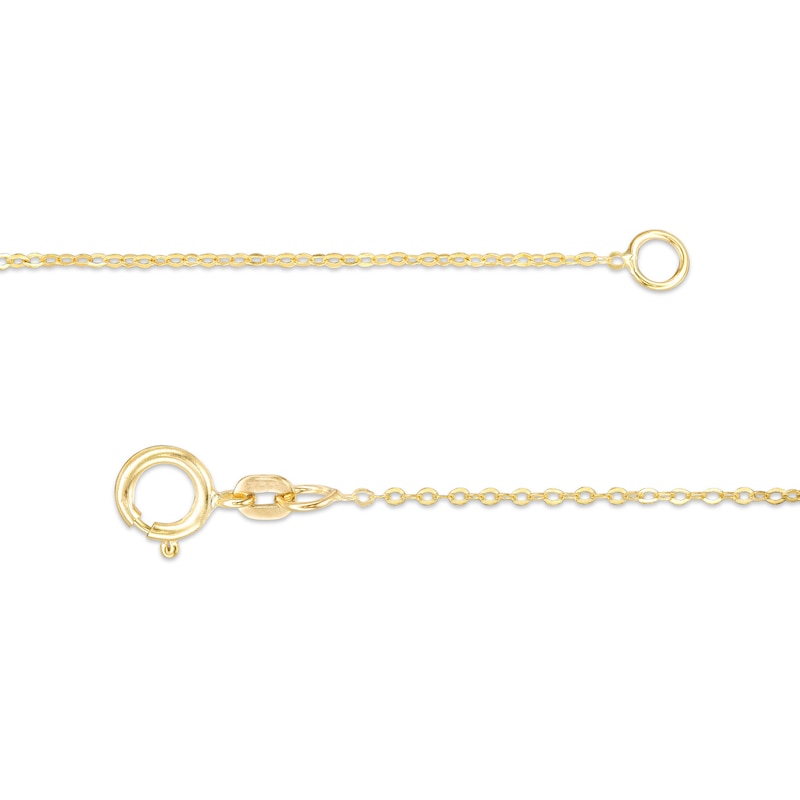 Main Image 2 of 10K Solid Gold "Amore" Station Necklace - 18"