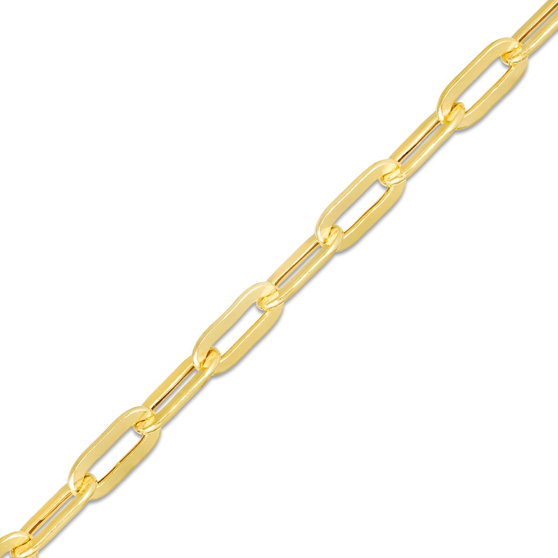 3.6mm Paper Clip Chain Bracelet in 10K Semi-Solid Gold - 7.25"