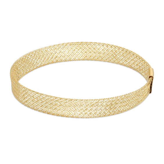 Made in Italy Solid Mesh Chain Stretch Bracelet in 10K Gold - 7"