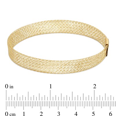 Made in Italy Solid Mesh Chain Stretch Bracelet in 10K Gold - 7"