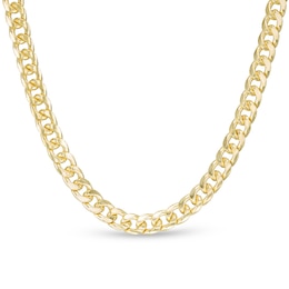 140 Gauge Semi-Solid Cuban Curb Chain Necklace in 10K Gold - 24&quot;