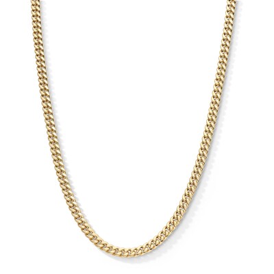 10K Semi-Solid Gold Cuban Curb Chain