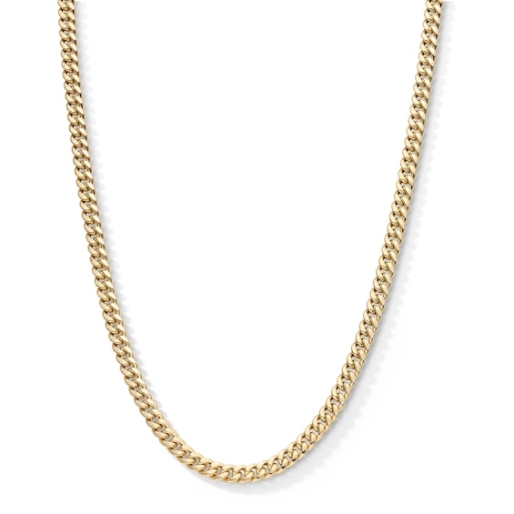 10K Semi-Solid Gold Cuban Curb Chain - 24"