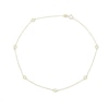 3mm Bezel-Set Simulated Opal Station Anklet in 10K Gold - 10"