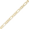 Thumbnail Image 1 of 080 Gauge Diamond-Cut Figaro Chain Bracelet in 10K Hollow Gold - 7.5"