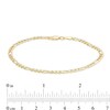 Thumbnail Image 3 of 080 Gauge Diamond-Cut Figaro Chain Bracelet in 10K Hollow Gold - 7.5"