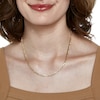 080 Gauge Figaro Chain Necklace in 10K Hollow Gold - 18"