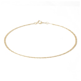Valentino Chain Anklet in 10K Hollow Gold - 10&quot;