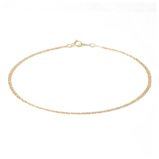 10K Hollow Gold Valentino Chain Anklet