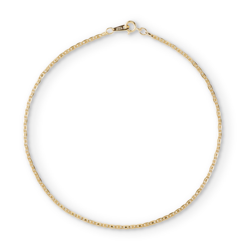 Main Image 2 of 10K Hollow Gold Valentino Chain Anklet