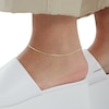 Thumbnail Image 3 of 10K Hollow Gold Valentino Chain Anklet