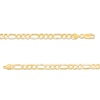 120 Gauge Hollow Figaro Chain Bracelet in 10K Gold - 8.5"