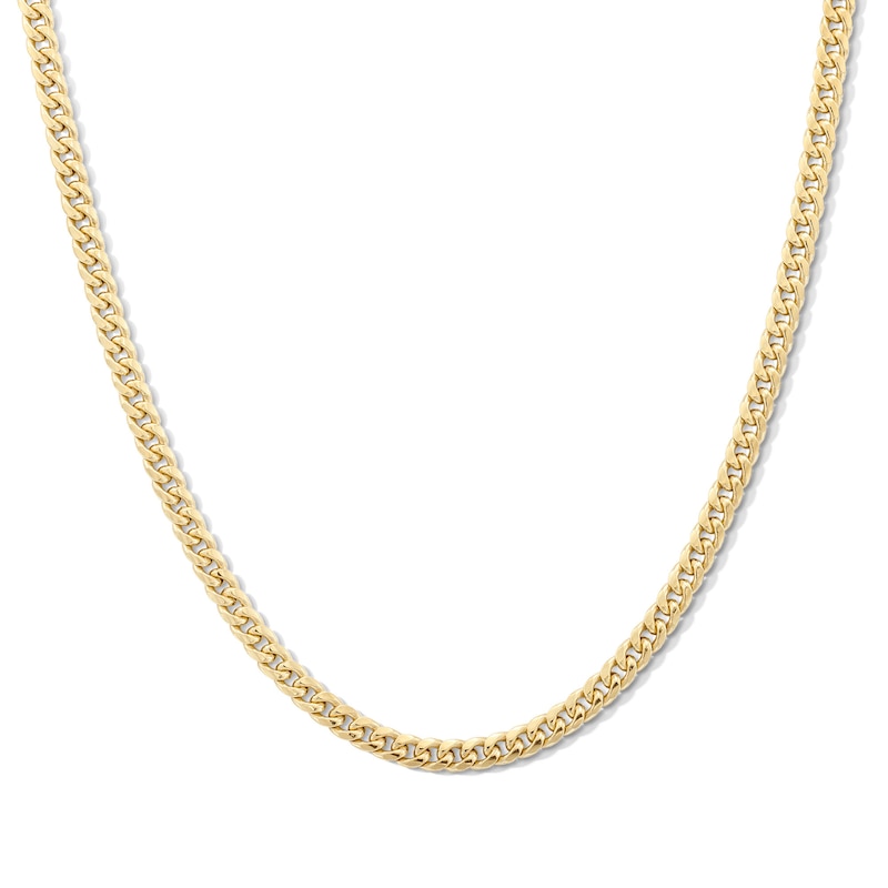 3.5mm Cuban Curb Chain Necklace in 10K Semi-Solid Gold - 18"