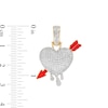 Thumbnail Image 1 of 1/2 CT. T.W. Diamond Dripping Heart with Red Enamel Arrow Charm in 10K Gold