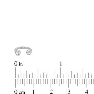 Solid Stainless Steel CZ and Crystal Horseshoe Barbell Set - 16G