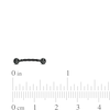 Thumbnail Image 2 of 016 Gauge Twisted Curved and Horseshoe Barbell Set in Stainless Steel with Black Ion-Plate