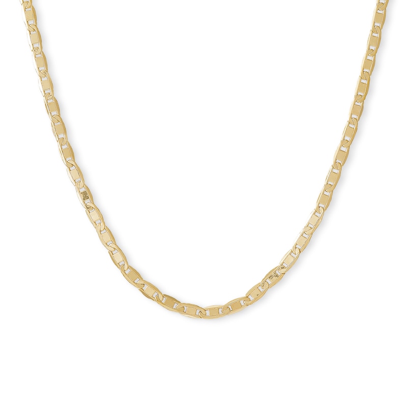 Main Image 1 of 080 Gauge Valentino Chain Necklace in 10K Hollow Gold - 20"