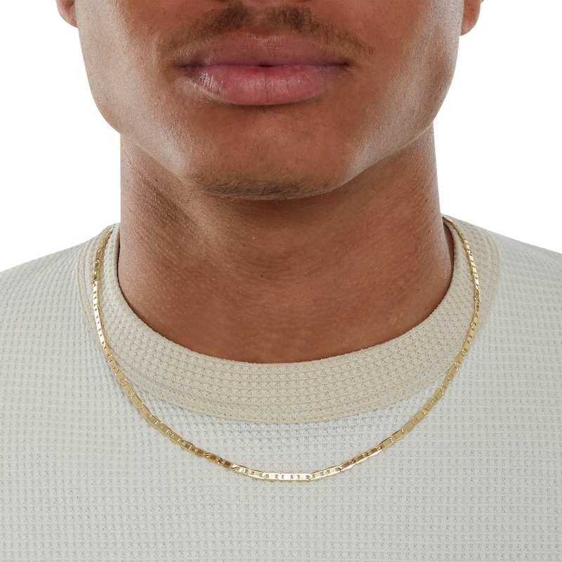 Main Image 4 of 080 Gauge Valentino Chain Necklace in 10K Hollow Gold - 20"