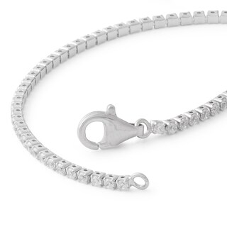 Child's Cubic Zirconia Tennis Bracelet in Solid Sterling Silver - 6"