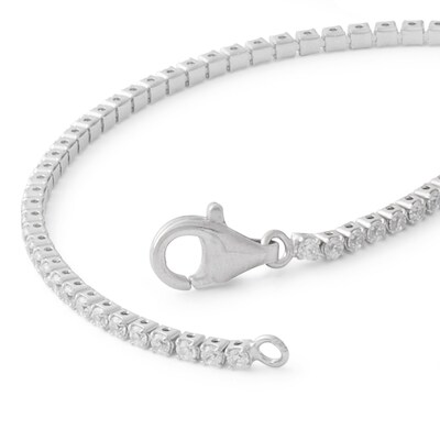 Child's Cubic Zirconia Tennis Bracelet in Solid Sterling Silver - 6"