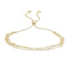 Solid Cable Chain Multi-Strand Bolo Bracelet in 10K Gold - 9"