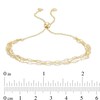 Solid Cable Chain Multi-Strand Bolo Bracelet in 10K Gold - 9"