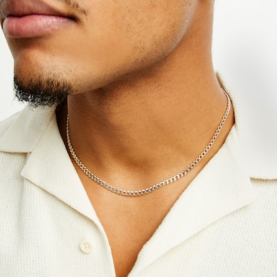 10K Semi-Solid Gold Diamond-Cut Curb Two-Tone Chain - 18"