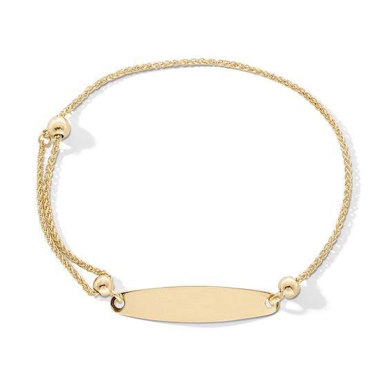 Child's ID Bolo Bracelet in 10K Gold - 7"