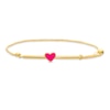 Thumbnail Image 0 of Child's Pink Heart Bolo Bracelet in 10K Gold - 7"