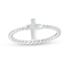 Thumbnail Image 0 of Child's Cross Rope Ring in Sterling Silver - Size 4
