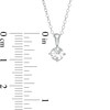 Thumbnail Image 3 of Child's Crystal Solitaire Pendant in Sterling Silver - 15"