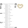 Child's Cubic Zirconia Heart and Arrow Mismatch Stud Earrings in 10K Gold
