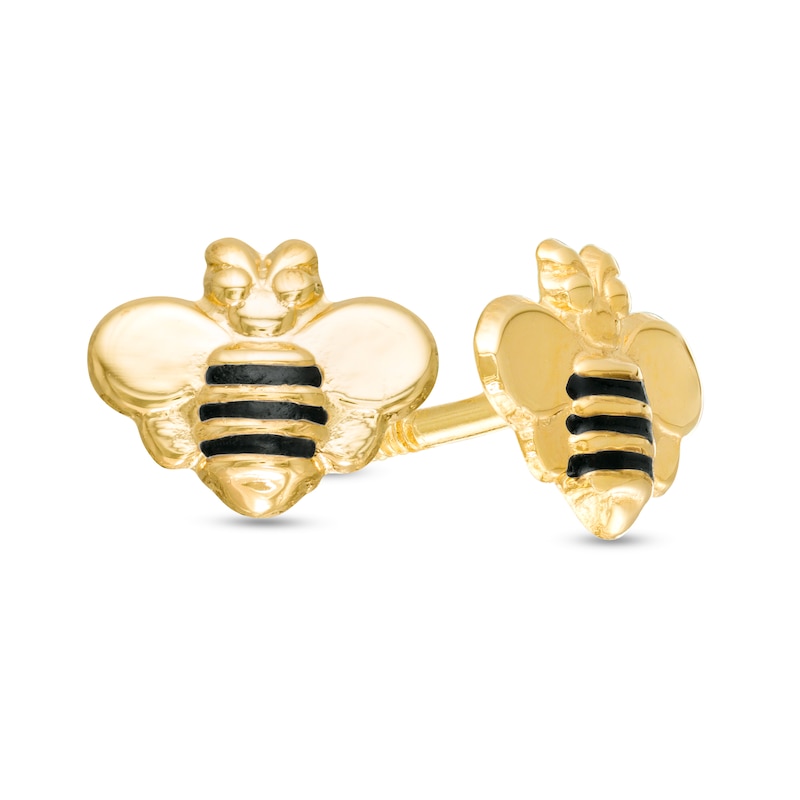 Child's Bumblebee Stud Earrings in 10K Gold