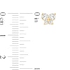 Thumbnail Image 2 of Child's Cubic Zirconia Butterfly Stud Earrings in 10K Gold