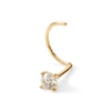 Thumbnail Image 1 of 018 Gauge Diamond Accent Solitaire Nose Screw Barbell in 14K Gold - 1/4"