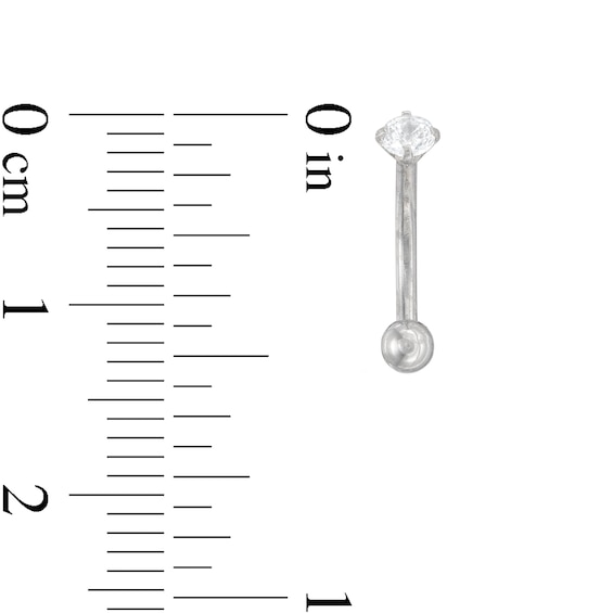 016 Gauge Cubic Zirconia Rook Curved Barbell Set in Stainless Steel and Two-Tone Ion-Plate